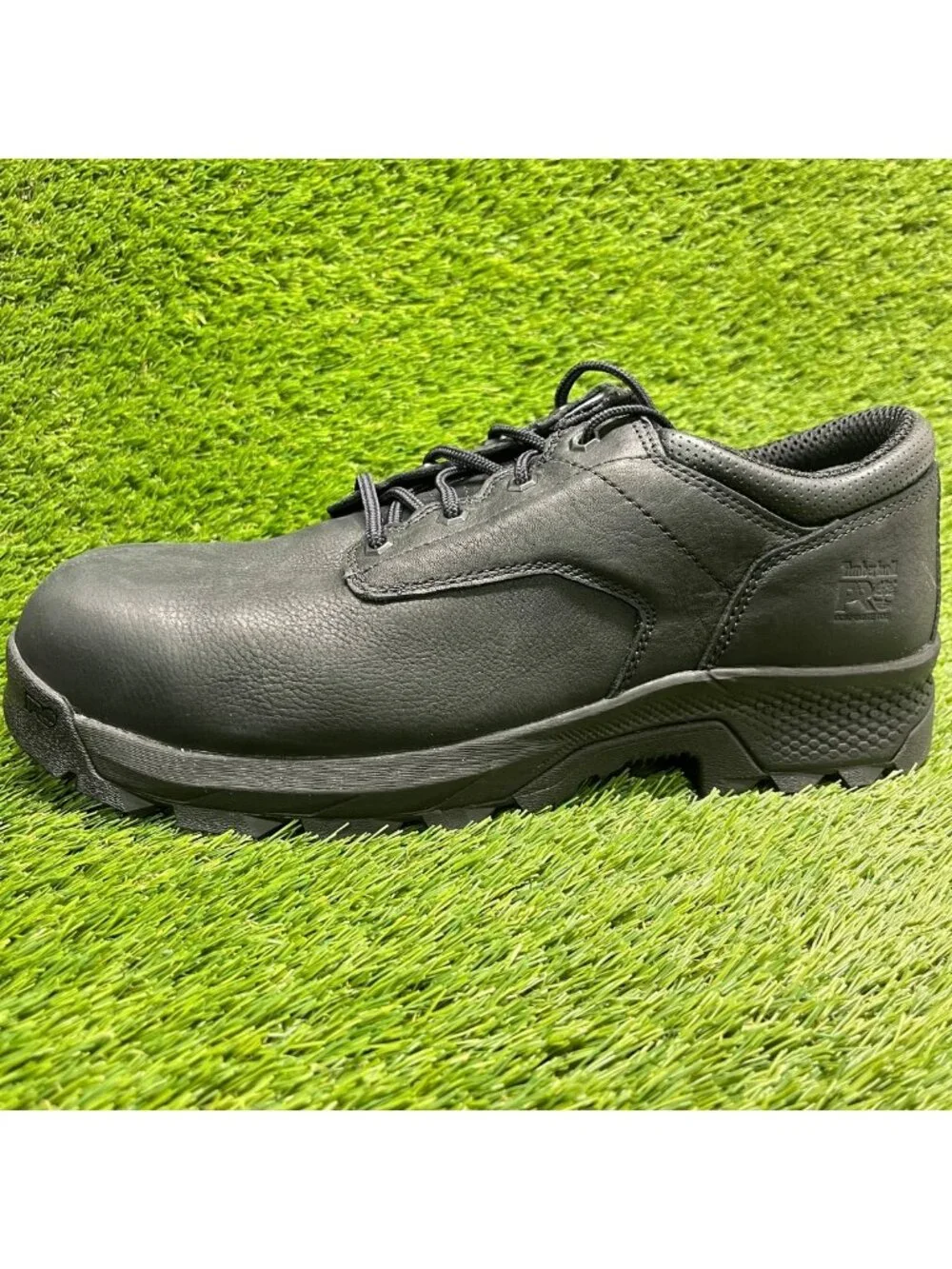 Timberland Pro Titan EV Mens Size 14E Triple Black Composite Toe Oxford Shoes